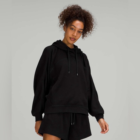 lululemon athletica Tops - 61. Lululemon black waffle athletic hoodie